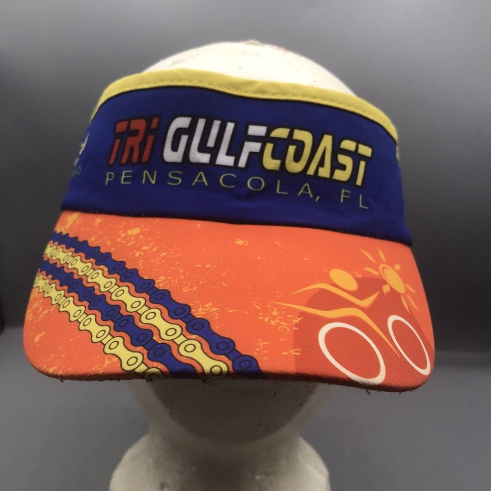 Headsweats Tri Gulf Coast Beach Triathlon Running Marathon Sun Visor Hat Cap